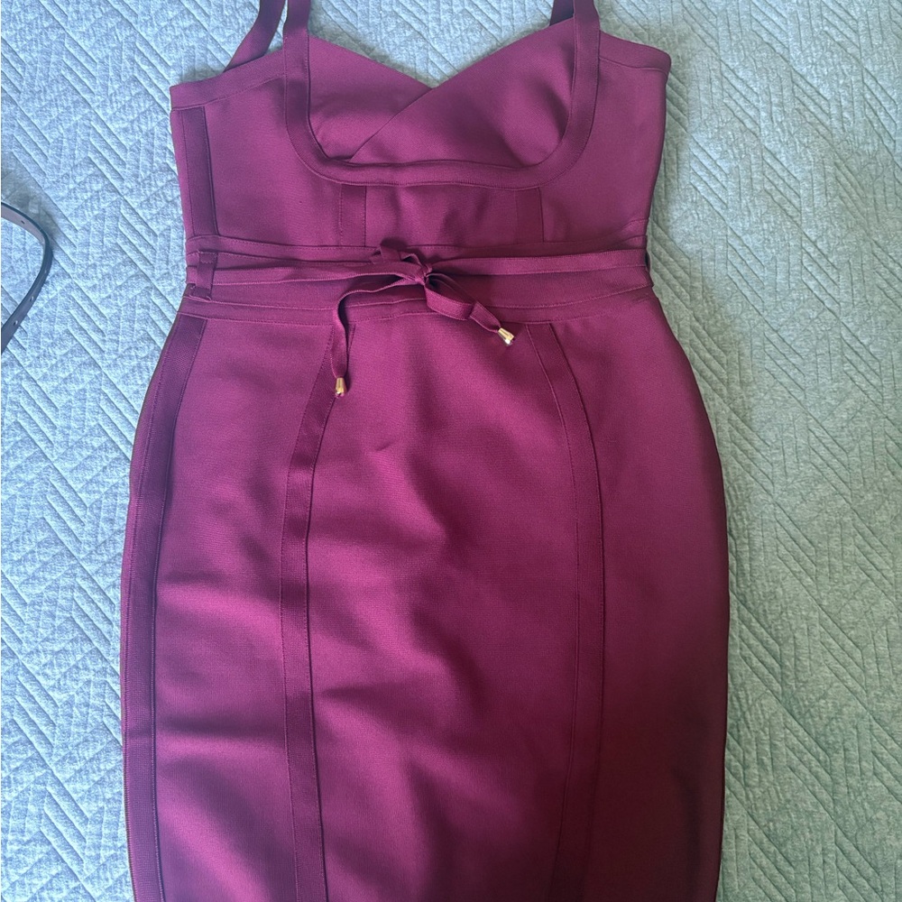 Wine Bodycon Dress Sweetheart Neckline Cocktail